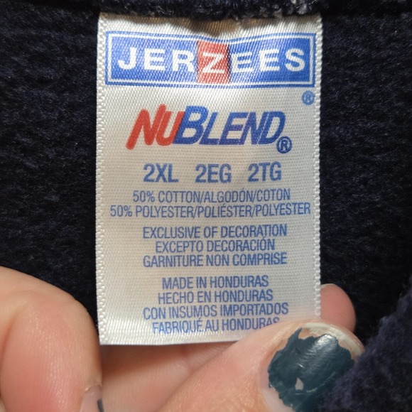 Illinois Fighting Illini Sweatshirt Hoodie Mens 2XL Blue NCAA College JERZEES - Picture 6 of 8